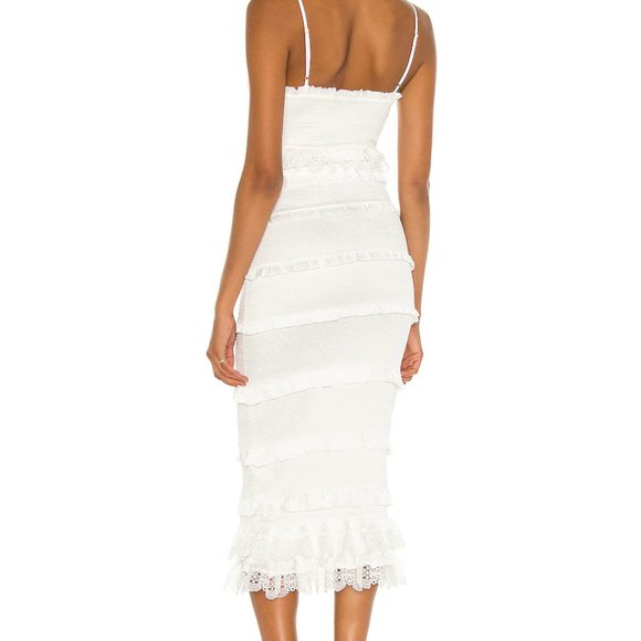 V. Chapman White Lace Midi Dress - Picture 3 of 4